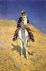 Frederic Remington Self Portrait on a Horse painting